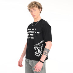 Morse Code 'One Last Time' Oversized T-Shirt