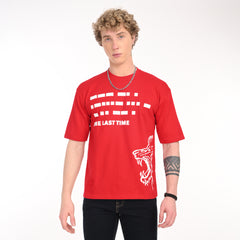 Morse Code 'One Last Time' Oversized T-Shirt