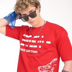 Morse Code 'One Last Time' Oversized T-Shirt