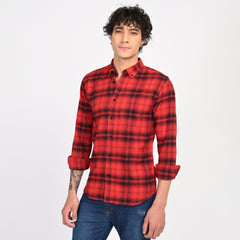 Checkered Flannel Casual Shirt for Men