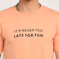 Light Coral Minimal Graphic T-Shirt