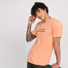 Light Coral Minimal Graphic T-Shirt