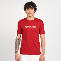 Red Minimal Graphic T-Shirt