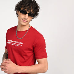 Red Minimal Graphic T-Shirt