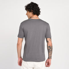 Grey Minimal Graphic T-Shirt