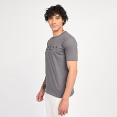 Grey Minimal Graphic T-Shirt