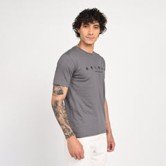 Grey Minimal Graphic T-Shirt