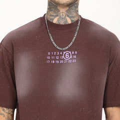 Back Print Distressed Washed T-Shirt