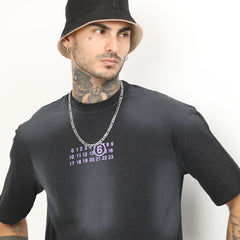 Back Print Distressed Washed T-Shirt