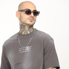 Back Print Distressed Washed T-Shirt