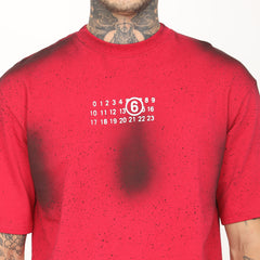 Back Print Distressed Washed T-Shirt