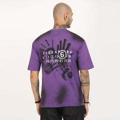 Back Print Distressed Washed T-Shirt