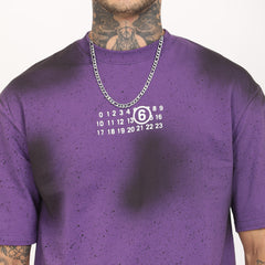 Back Print Distressed Washed T-Shirt