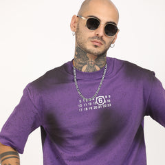 Back Print Distressed Washed T-Shirt