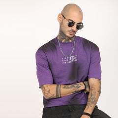 Back Print Distressed Washed T-Shirt