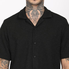 Casual Knitted Half Sleeve Shirt