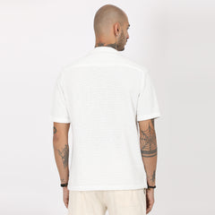 Casual Knitted Half Sleeve Shirt