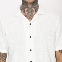 Casual Knitted Half Sleeve Shirt