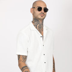 Casual Knitted Half Sleeve Shirt