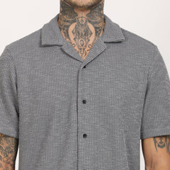 Casual Knitted Half Sleeve Shirt