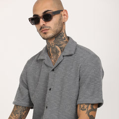 Casual Knitted Half Sleeve Shirt
