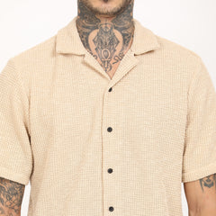 Casual Knitted Half Sleeve Shirt