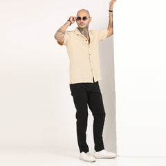 Casual Knitted Half Sleeve Shirt