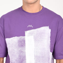 Distressed Print Oversized T-Shirt