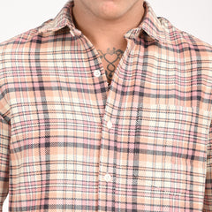 Casual Blush Tartan Shirt