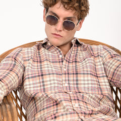 Casual Blush Tartan Shirt