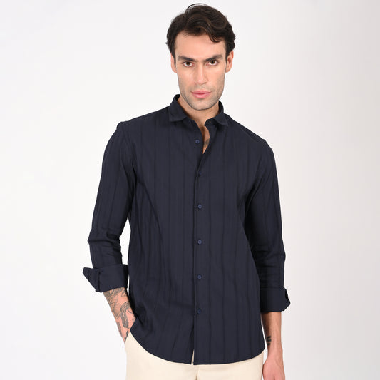 Classic Jacquard Stripe Shirt