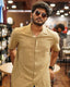 Cuban Collar Shirt - Khaki - Snipes