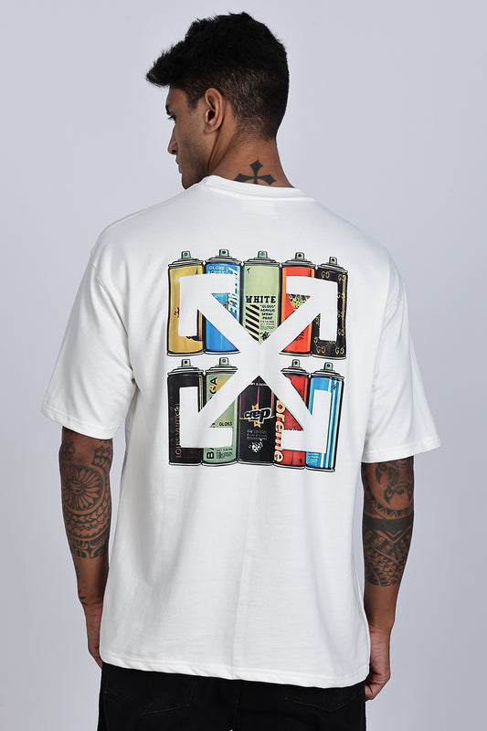 Spray Can Oversized Printed T-Shirt