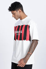 SNIPES Striped Oversized Printed T-Shirt