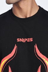 Flame Graphic Oversized T-Shirt