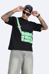 Graphic Chest Strap Oversized T-Shirt