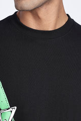 Graphic Chest Strap Oversized T-Shirt