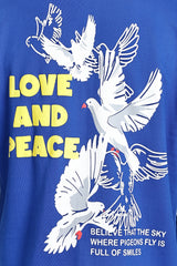 Love & Peace Graphic Oversized T-Shirt
