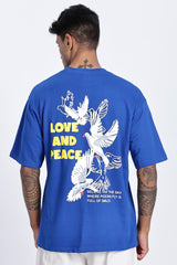 Love & Peace Graphic Oversized T-Shirt