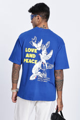 Love & Peace Graphic Oversized T-Shirt