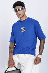 Love & Peace Graphic Oversized T-Shirt