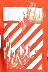 SNIPES Flame Stripe Oversized T-Shirt