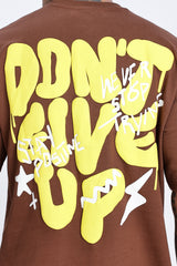 Don't Give Up Graphic Oversized T-Shirt