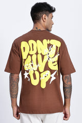 Don't Give Up Graphic Oversized T-Shirt