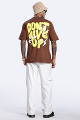 Don't Give Up Graphic Oversized T-Shirt