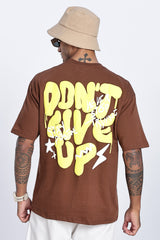 Don't Give Up Graphic Oversized T-Shirt