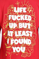 "At Least I Found You" Graphic Oversized T-Shirt