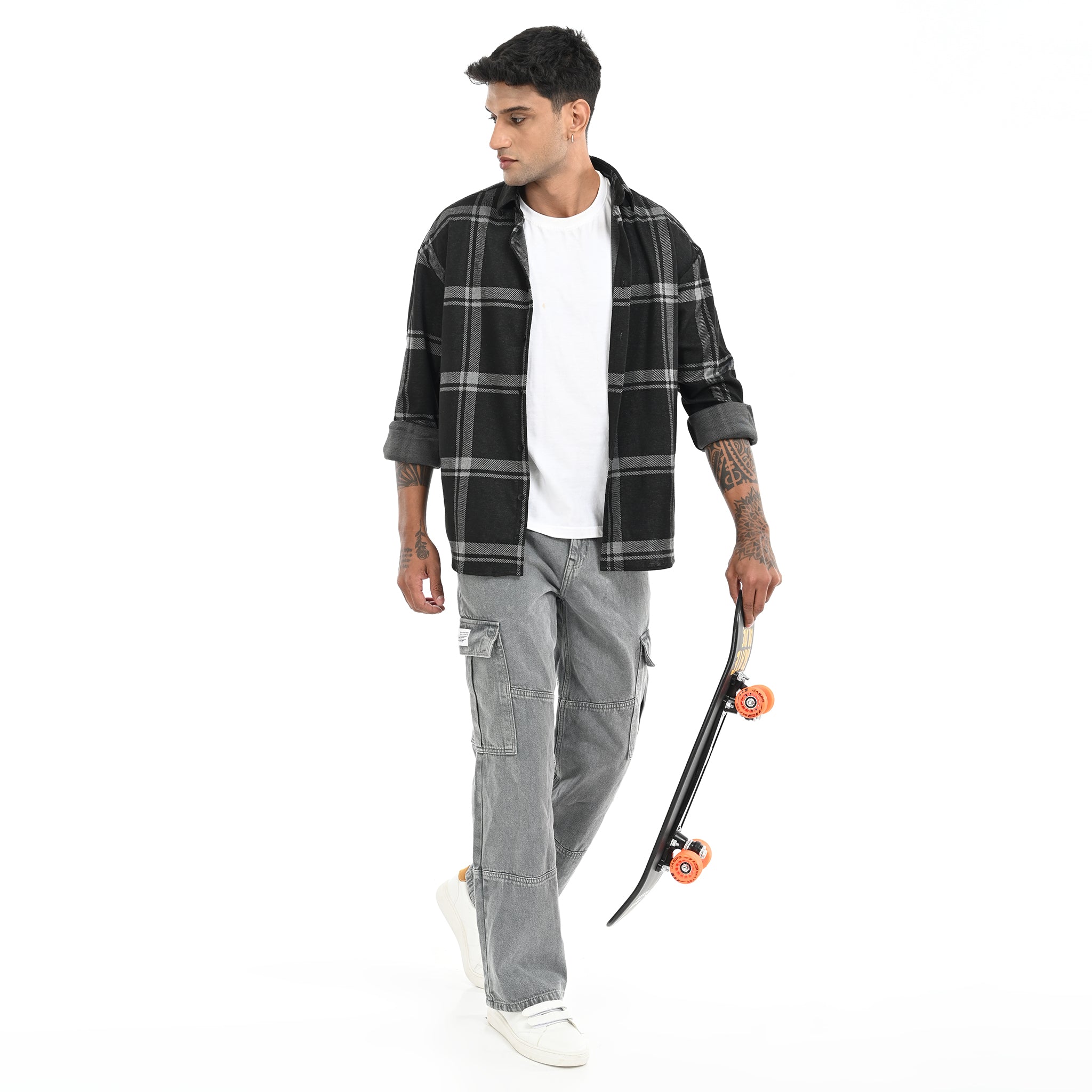 Black & White Checked Shirt - Snipes