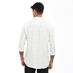 Slim Fit Stripe Full Sleeves - Casual Shirt