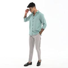 Slim Fit Stripe Full Sleeves - Casual Shirt